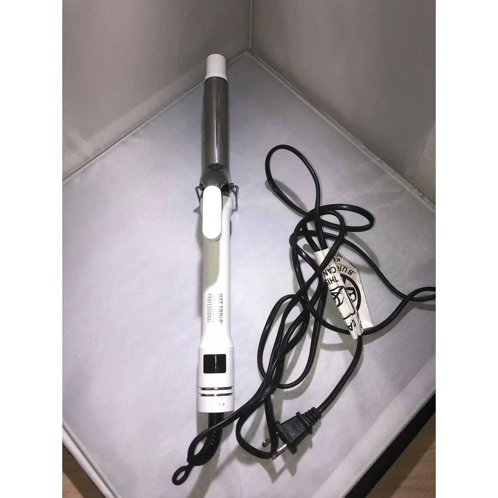 Hot Tools Professional Digital Curling Iron 1 Inch White Chrome HT1203WG